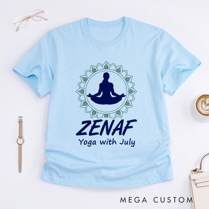 Personalized You Zen AF T-Shirt Mandala Yoga Lover T-Shirt Yoga Pose T-Shirt Meditating Gift T-Shirt