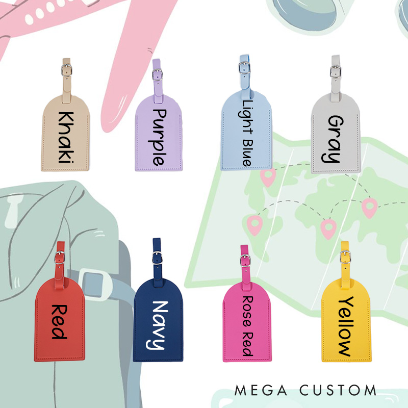 Personalized Name Leather Luggage Tag Girls Trip Travel Gift 