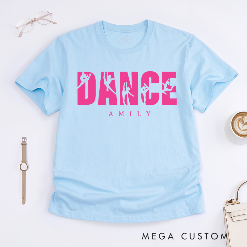 Personalized Dance Team Classic T-Shirts Custom Name Design Inspired by Dance Culture Unique Gift For Dance Enthusiasts Apparel for Women