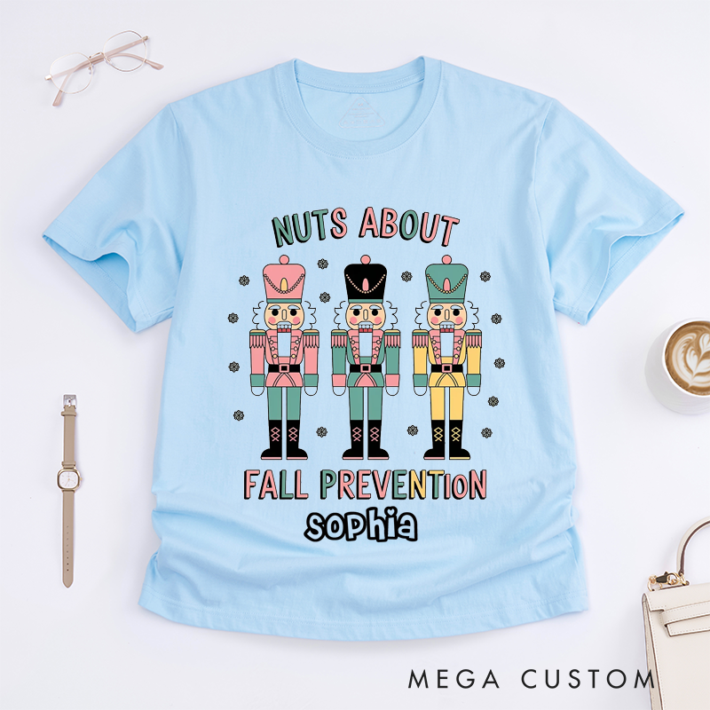 Personalized Nuts About Fall Prevention Ballet Classic T-Shirts Custom Name Gift Unisex Unique Festive Family Matching Outfits