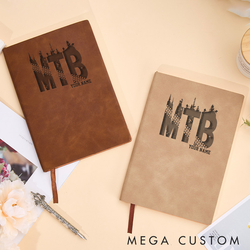 Personalized MTB Bicycle Notebook Compact Journal for Outdoor Adventures Riding Cycling Biking Enthusiasts