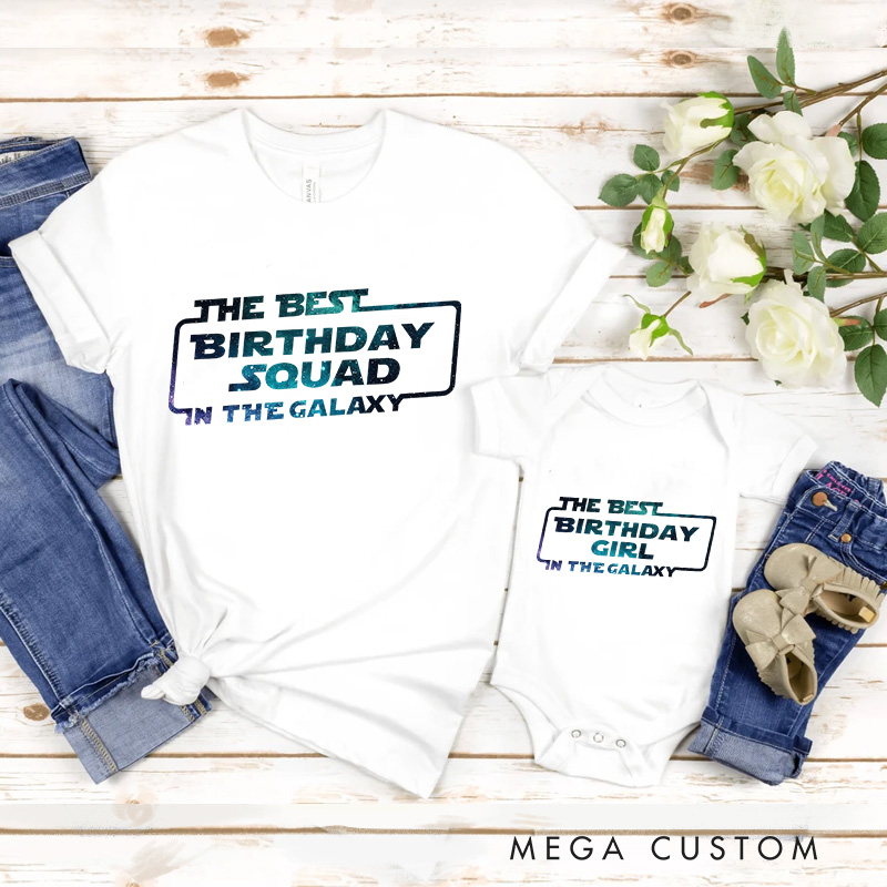 Personalized Birthday Party Family T-Shirts Birthday Funny Friend Matching Tshirt for Movie Lovers