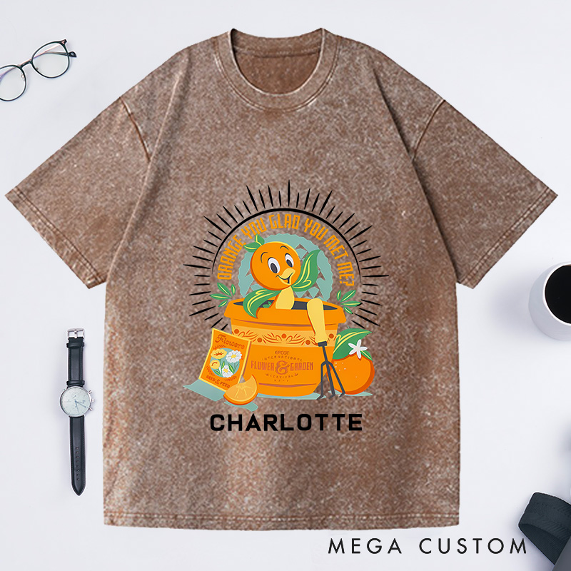 Personalized Citrus Garden Delight Washed T-Shirts Granding Lovers Gift