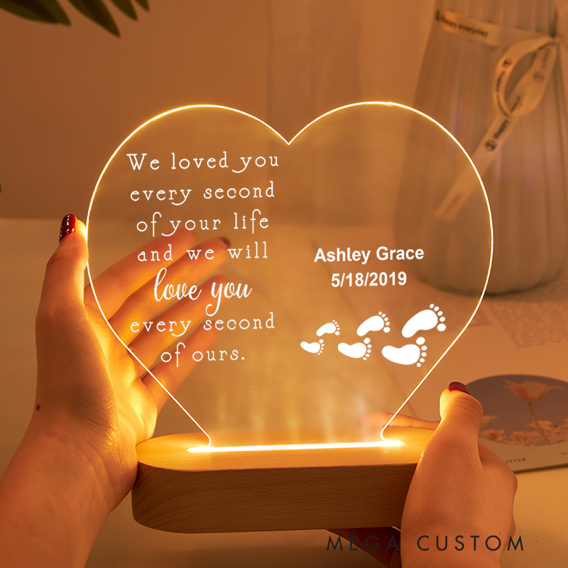 Personalized Miscarriage Sympathy Table Plaque in Loving Memory Baby Photo Frame Child Bereavement Sympathy Gift Infant Loss Gift Baby Memorial Plaque