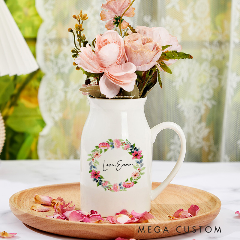 Personalised Flower Vase Mothers Day Gift Mothers Day Vase Gift for Mum