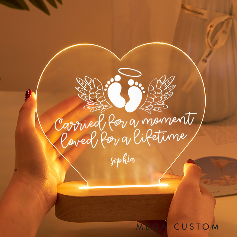 Personalized Table Plaque Light for Loss of Baby Miscarriage Gift Desk Sign Infant Loss Gift for Mothers Memorial Keepsake Infant Loss Sympathy Gift 