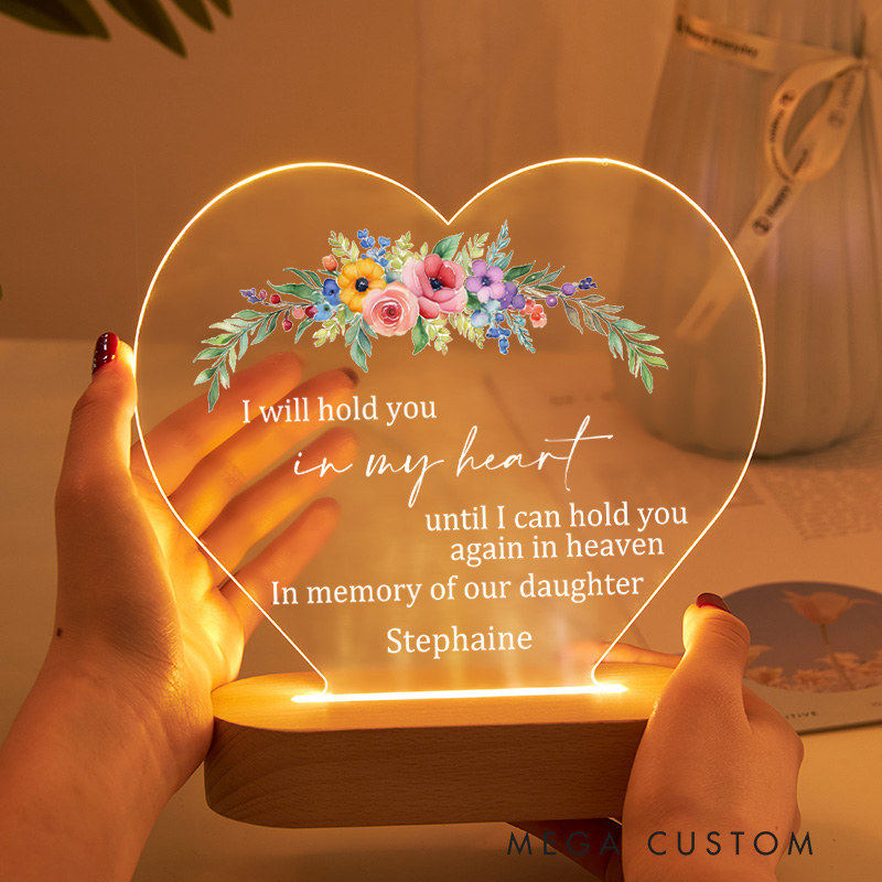 Personalized Memorial Table Plaque Memory Plaques for Loved Ones Lost in Loving Memory Sign Loss of Daughter Condolence Gift