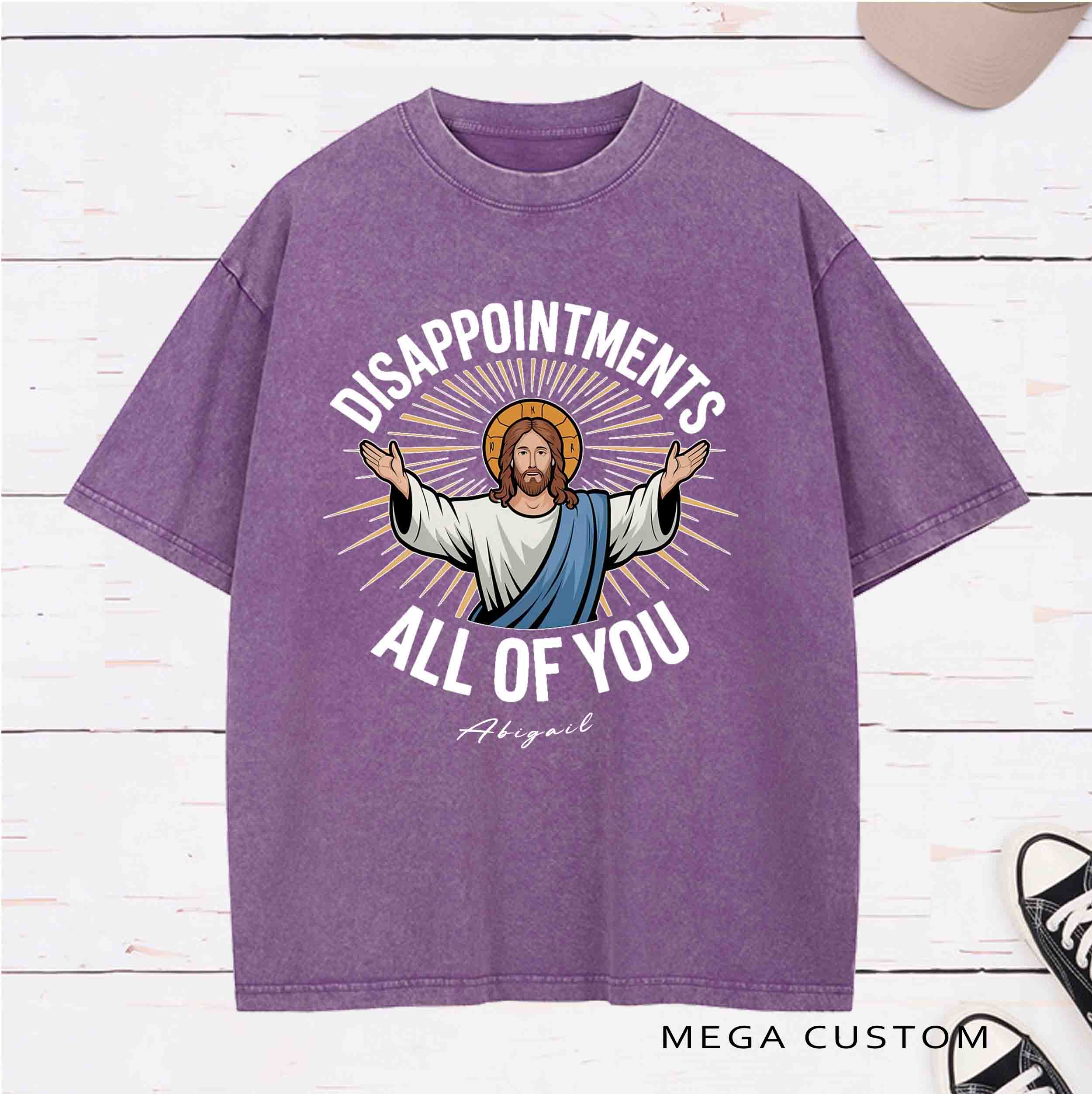 Personalized Character Disappointments All of You Washed T-Shirt with Name Easter Baptism Gift for Christian   