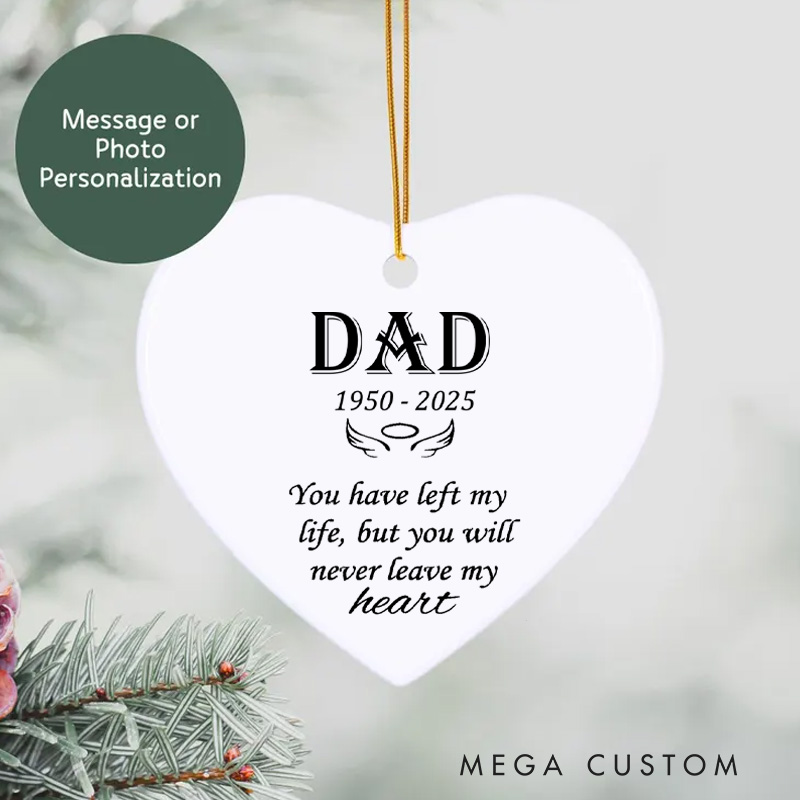 Personalized Memorial Ornament for Loss of Loved One Bereavement Memorial Keepsake in Loving Memory Gifts Ceramic Christmas Ornaments