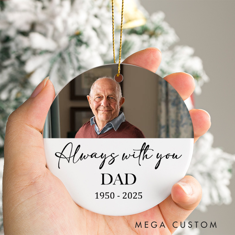 Personalized Loss of Loved One Ornament Custom Portrait From Photo Memorial Ornament Always With You Memorial Ornament Sympathy Gift