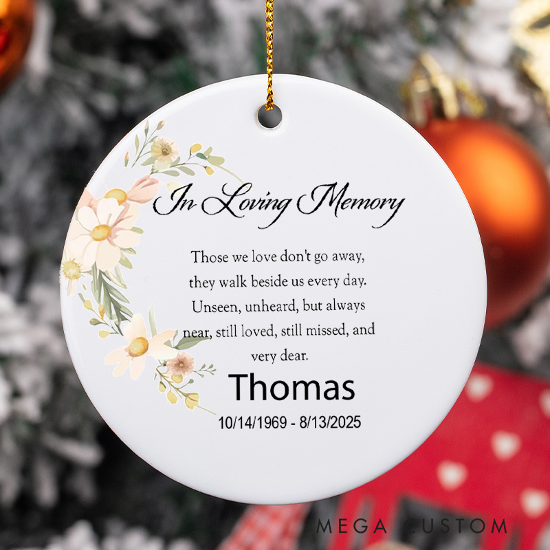Personalized Memorial Christmas Ornament Custom in Loving Memory Gifts for  Loss of Loved One Lost But Never Forgotten Ornament Sympathy Gift