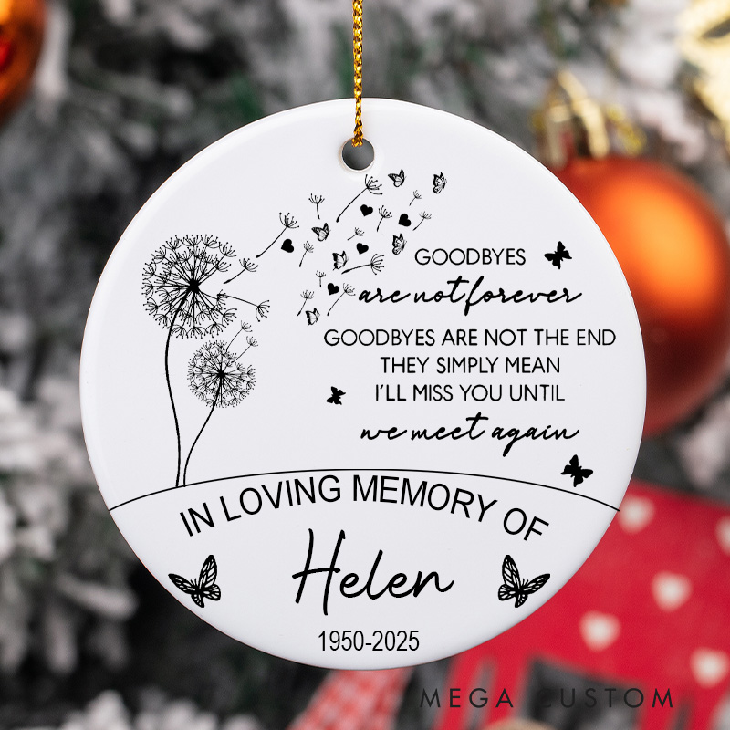 Personalized Memorial Christmas Ornament in Loving Memory Christmas Ornament Loss of Loved One Mom Dad Remembrance Gifts Sympathy Gift