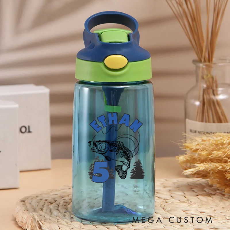 Personalized Kids Fishing Water Bottle Birthday Gift for Little Anglers Back To School Gifts