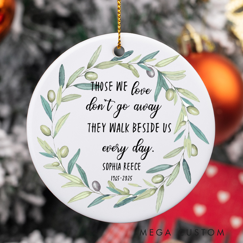 Personalized Memorial Christmas Ornament Custom in Loving Memory Gift Ornament Keepsake for Loss of Loved One Christmas Remembrance