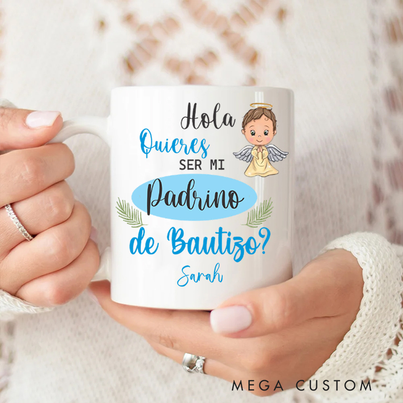 Personalized Hola Quieres Ceramic Mug with Name Birthday Gift for Christian Positive Affirmation Religious Gift for Christian