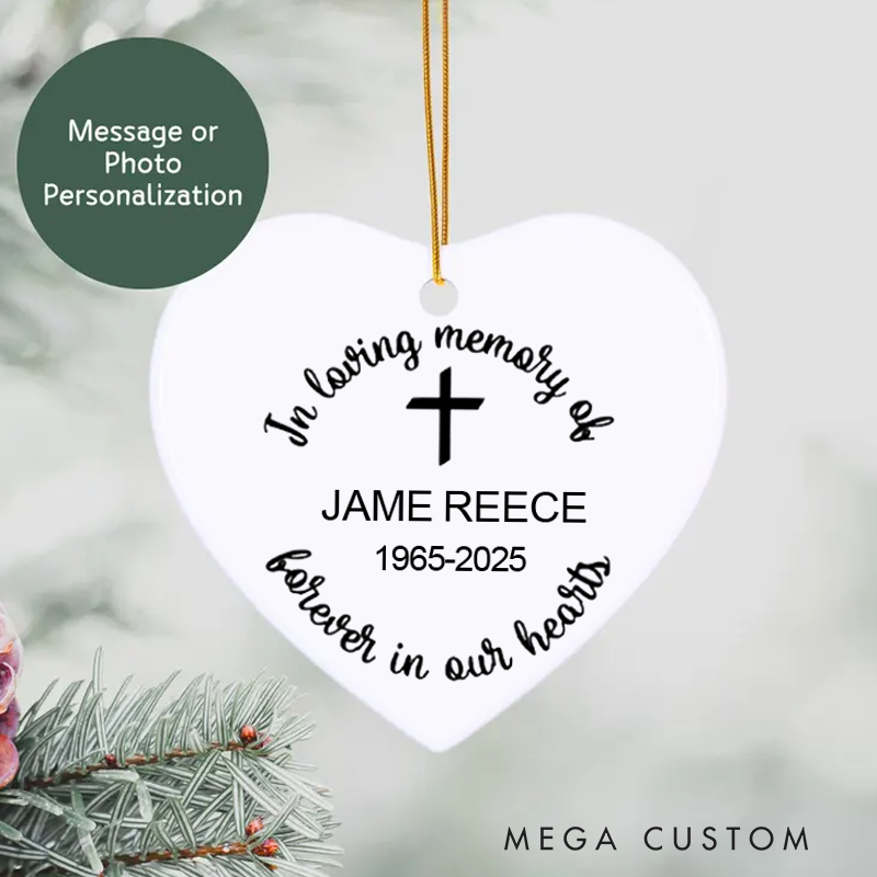 Personalized Memorial Ornament for Loss of Loved Ones Someone We Love is in Heaven Christmas Ornament Bereavement Condolence Gift