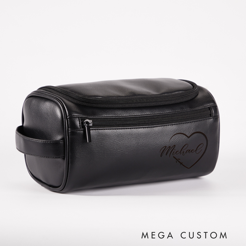 Personalized Travel Lovers Toiletry Bag Leather Toiletry Bag for Traveling Lovers Cool Travel Gift