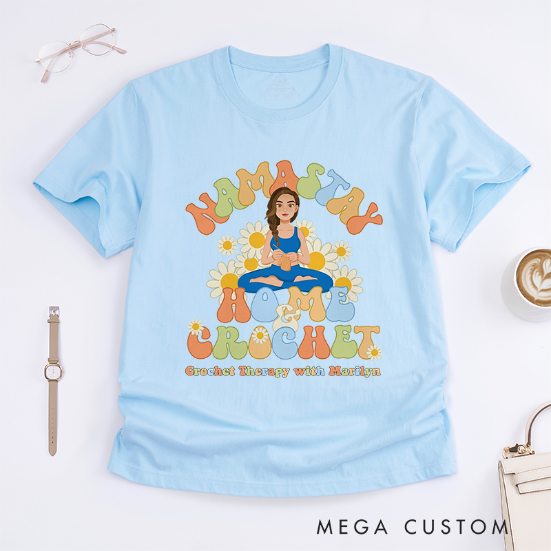 Personalized Namastay Home Yoga T-Shirt Yoga Gift for Mom and Grandma Yoga Lover T-Shirt