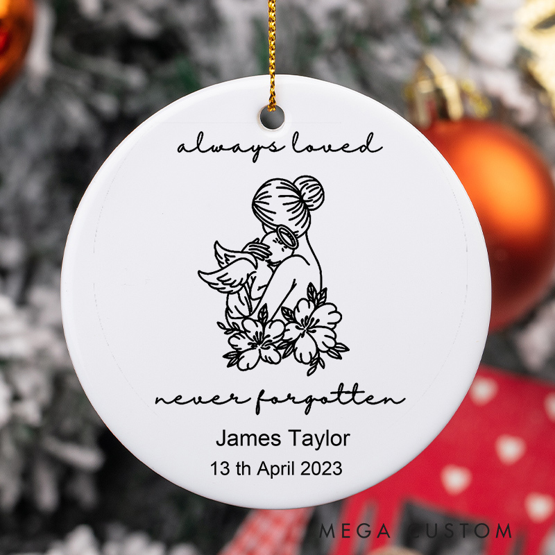 Personalized Miscarriage Ornament Baby Loss Keepsake Infant Loss Ornament Sympathy Gift Memory Bauble Stillbirth Ceramic Keepsake