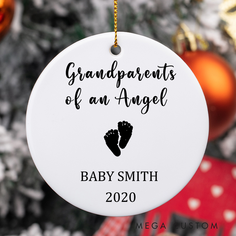 Personalized Baby Loss Ornament Miscarriage Keepsake Infant Loss Memorial Ceramic Christmas Ornament Angel Baby Sympathy Gifts