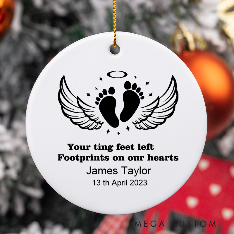 Personalized Angel Baby Loss Ornament Infant Loss Miscarriage Gift Stillbirth Keepsake Pregnancy Loss Gift Baby Memorial Christmas Ornament
