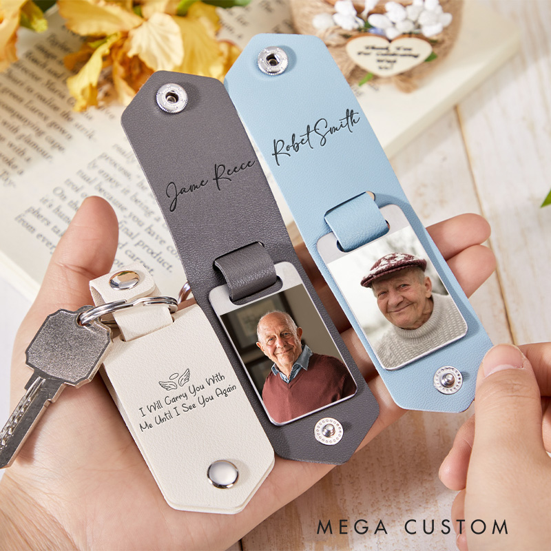 Personalized Memorial Keychain Custom Keychain with Picture Sympathy Gifts for Loss of Loved One Bereavement Gift Ideas Remembrance Gift