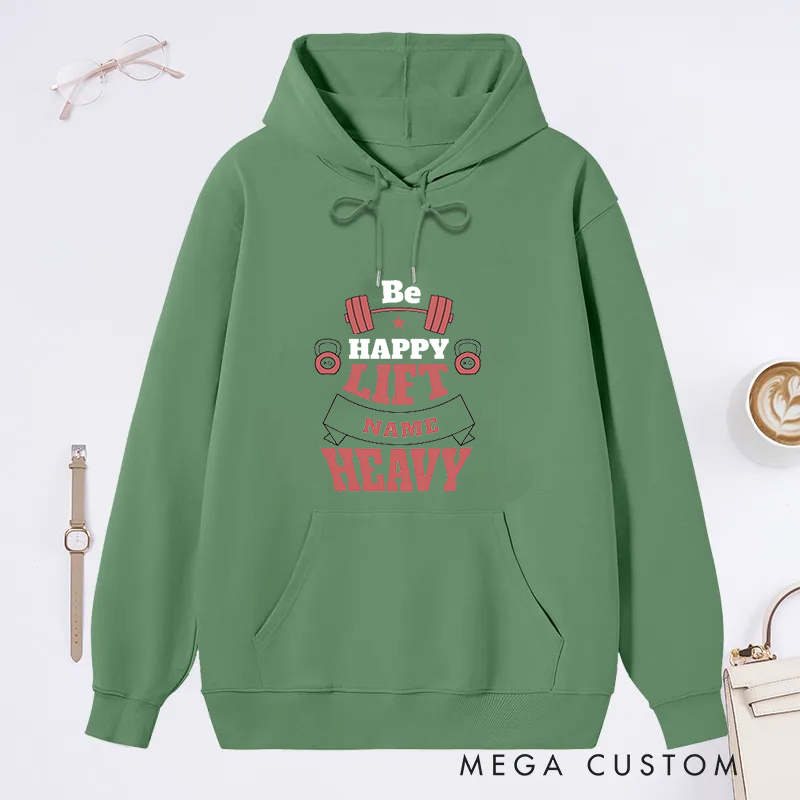 Personalized Fitness Classic Hoodies with Motivational Lift Heavy Theme for Fitness Enthusiasts Bodybuilders and Gym Lovers