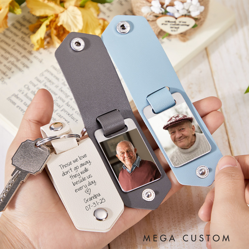 Personalized Photo Memorial Keychain Remembering A Loved One Those We Love Don't Go Away Custom Picture Keychain Sympathy Gift