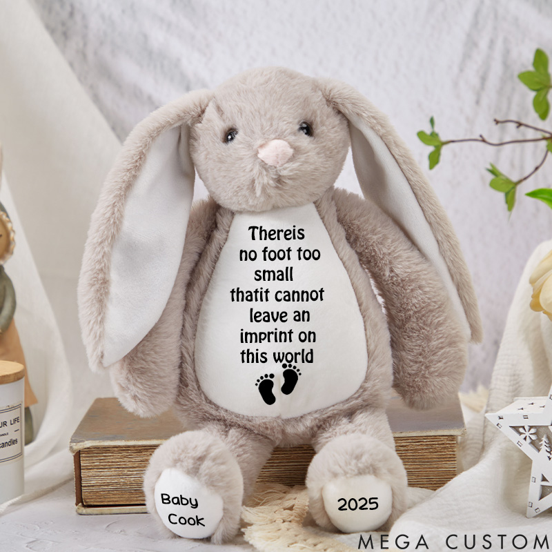 Personalized Baby Loss Memorial Bunny Angel baby Stuffed Animal Miscarriage Special Keepsake Loss of Infant Plush Bunny Sympathy Gift