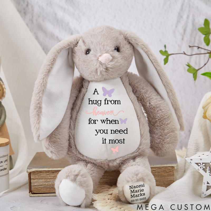 Personalized Miscarriage Bunny Baby Loss Bunny Baby Memorial Keepsake Remembrance Gifts Sympathy Gifts Angel Baby Stillborn Gift