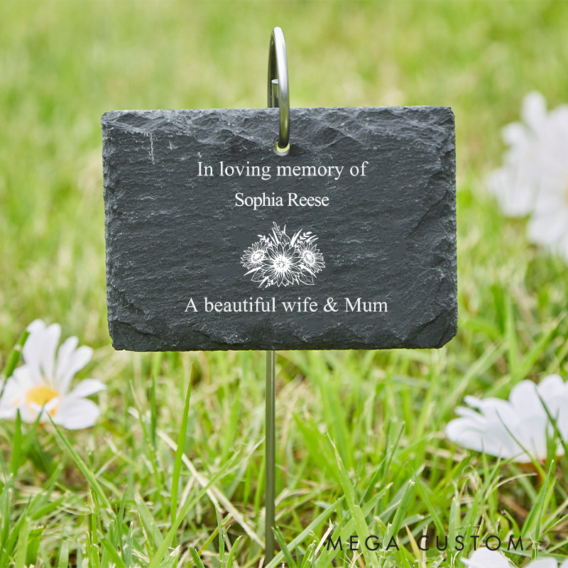 Personalized Memorial Grave Marker in Loving Memory of Loved Ones Keepsake Custom Sympathy Gift Garden Marker Remembrance Gift