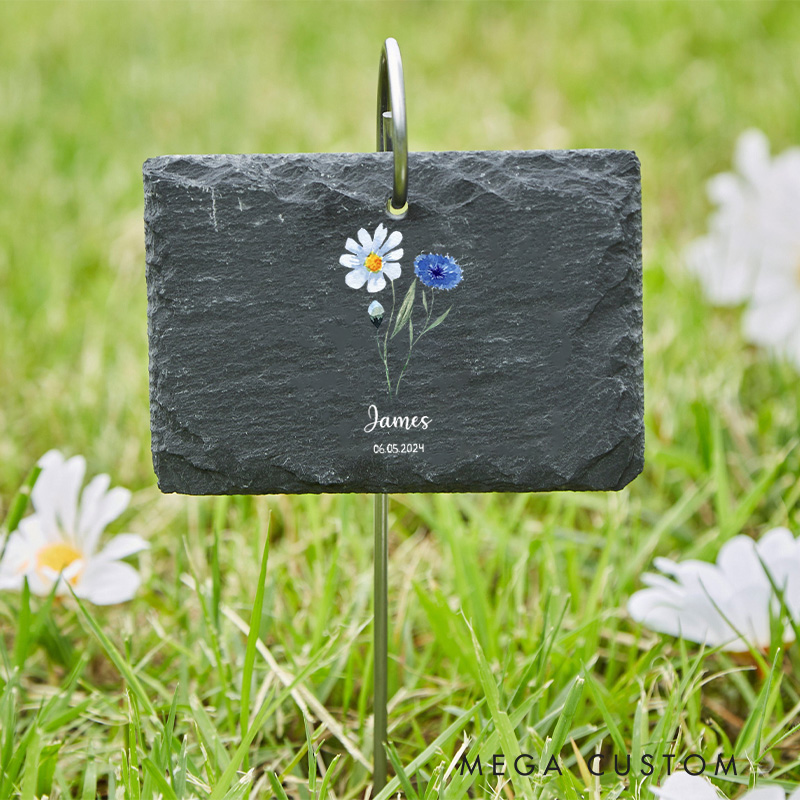 Personalized Baby Loss Stone Baby Sympathy Gift Forget Me Not Flower Garden Marker Remembrance Grieving Gift Miscarriage Angel Baby Keepsake