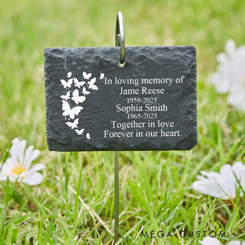Personalized Memorial Stone for Loss of Loved One Custom Name Plate Outdoor Memorial Plaque Sympathy Gift Remembrance Stone