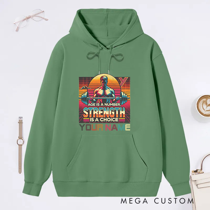 Personalized Fitness Classic Hoodies with Vibrant Motivational Strength Graphic for Fitness Enthusiasts Bodybuilders and Gym Lovers