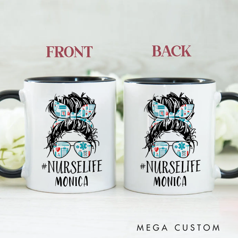 Personalized Nurse Mug NurseLife Style Design Coffee Mug Gift