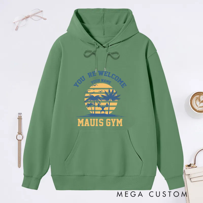 Personalized Fitness Classic Hoodies with Tropical Design for Fitness Enthusiasts Bodybuilders and Gym Lovers
