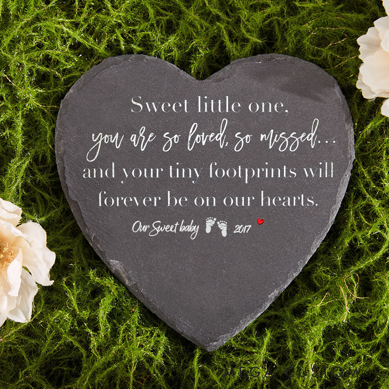 Personalized Baby Loss Memorial Stone Miscarriage Stone Slate Marker Sympathy Gift Remembrance Grieving Gift Stillbirth Angel Baby Keepsake