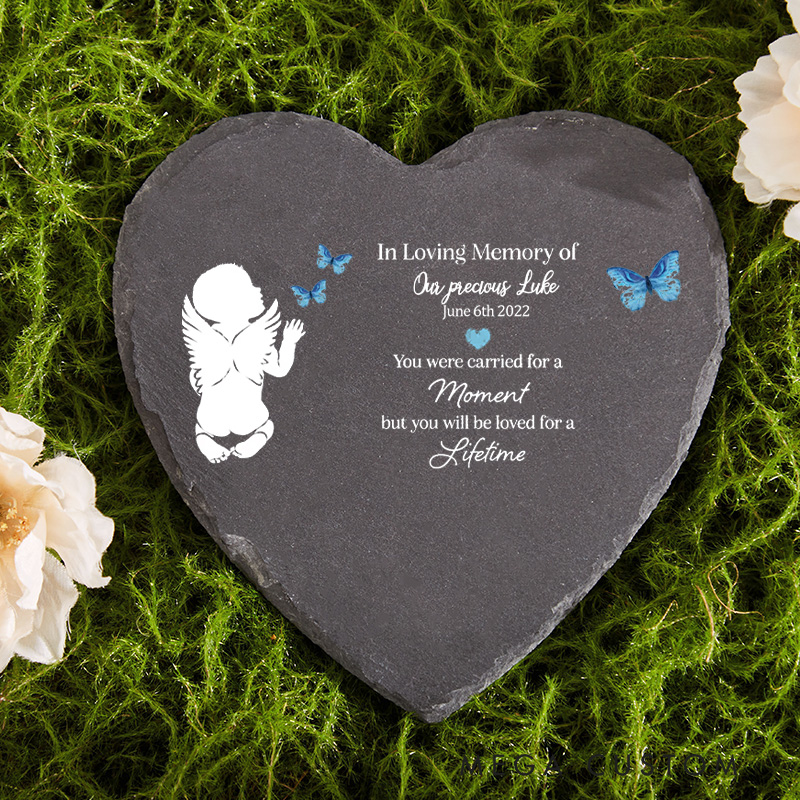 Personalized Baby Memorial Grave Marker Infant Newborn Miscarriage Headstone Loss of Baby Garden Stone Sympathy Gift Angel Baby Keepsake