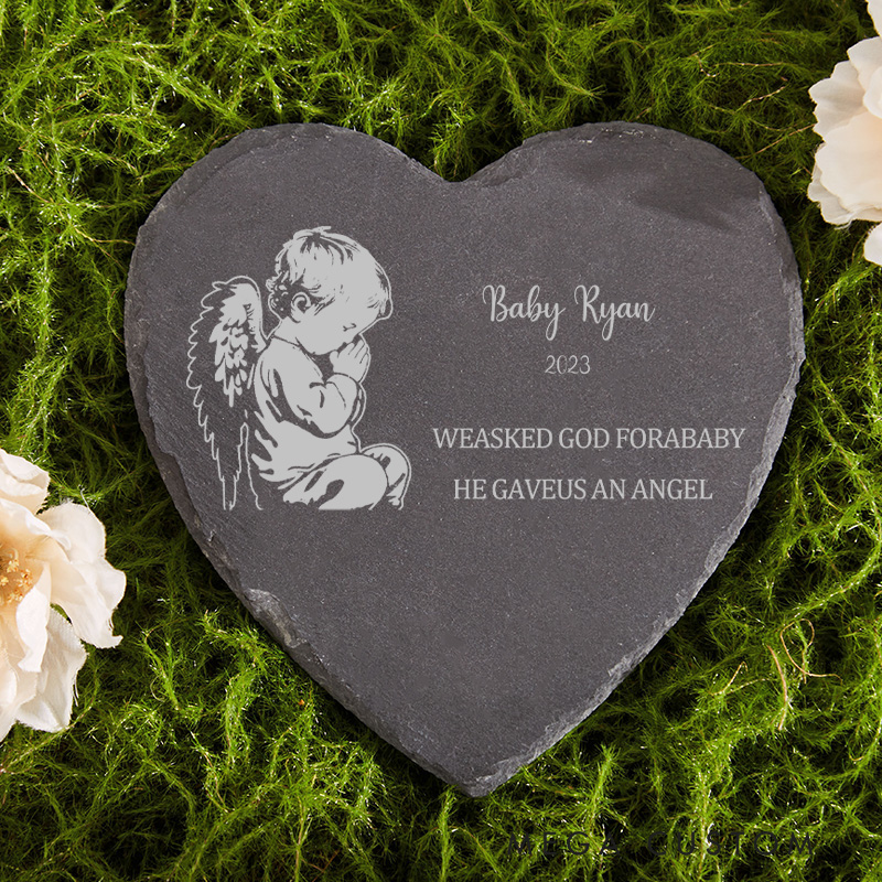 Personalized Baby Memorial Stone Loss of Infant Engraved Stone Baby Remembrance Gifts Pregnancy Loss Infant Keepsake Sympathy Gift 