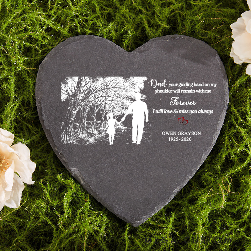 Personalized Family Loss Memorial for Loss of Dad Grandpa Custom Slate Remembrance Stone Memorial Gifts Sympathy Stone Condolences Gift