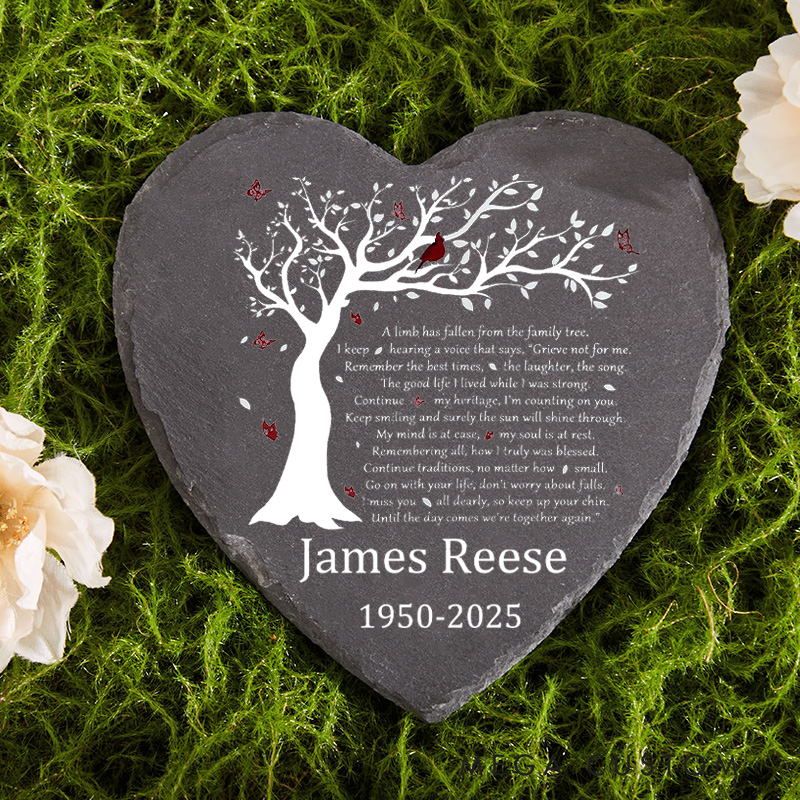 Personalized Cardinal Memorial Slate Stone Memorial Plaque Sympathy Gifts for Loss of Loved One Slate Grave Marker Remembrance Gift