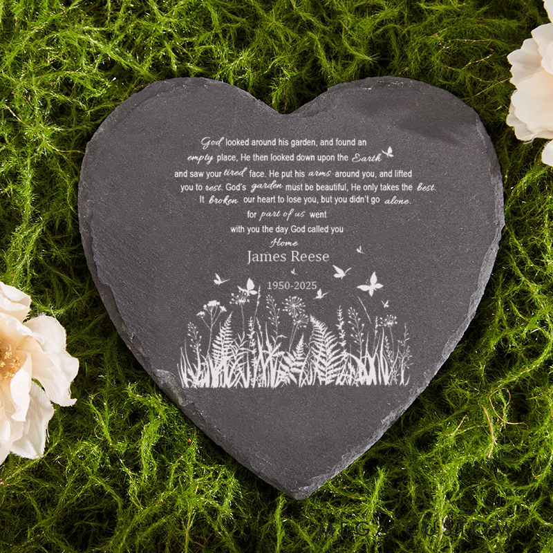 Personalized Memorial Garden Stone Sympathy Gift Slate Grave Marker Keepsake Remembrance Bereavement Gift for Loss of a Loved One
