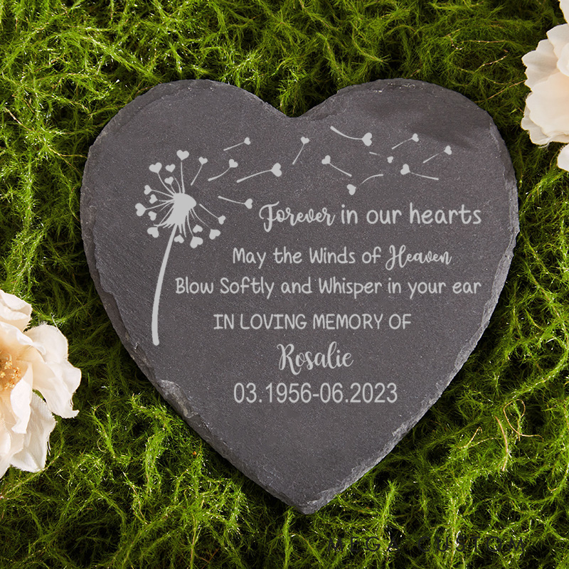 Personalized Memorial Stone Grave Marker Sympathy Gift Remembrance Stone for Memorial Garden Custom Memorial Name Stone Bereavement Gifts