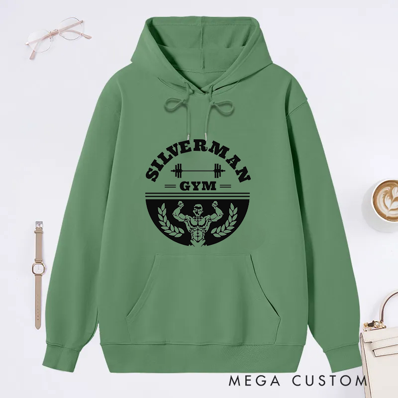 Personalized Fitness Classic Hoodies with Bodybuilder and Barbell Design for Fitness Enthusiasts Bodybuilders and Gym Lovers