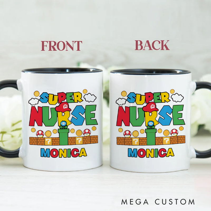 Personalized Nurse Mug Super Nurse Hero of Care Design Coffee Mug Gift