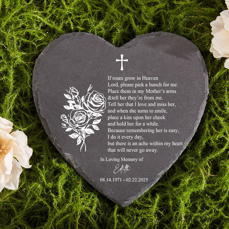 Personalized Memorial Stone Sympathy Gift Slate Poem Keepsake Remembrance Bereavement Plaque for Loss of Loved One