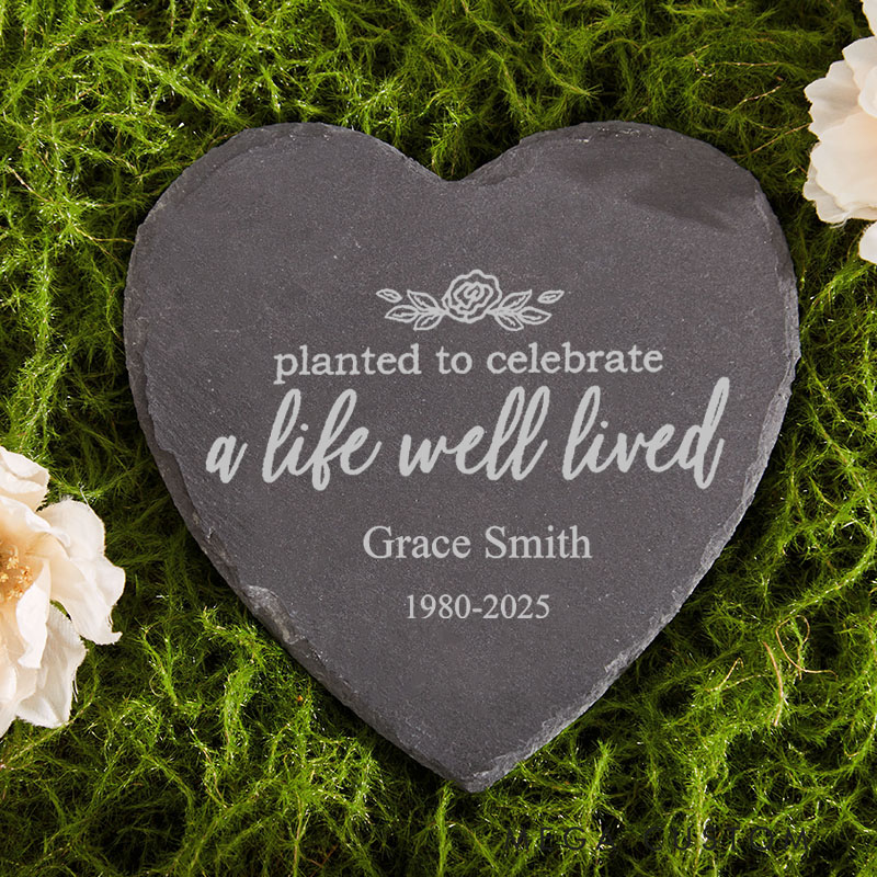 Personalised Memorial Garden Sympathy Gifts for Loss of Loved One Condolence Bereavement Gift Planted to Celebrate a Life Slate Marker 