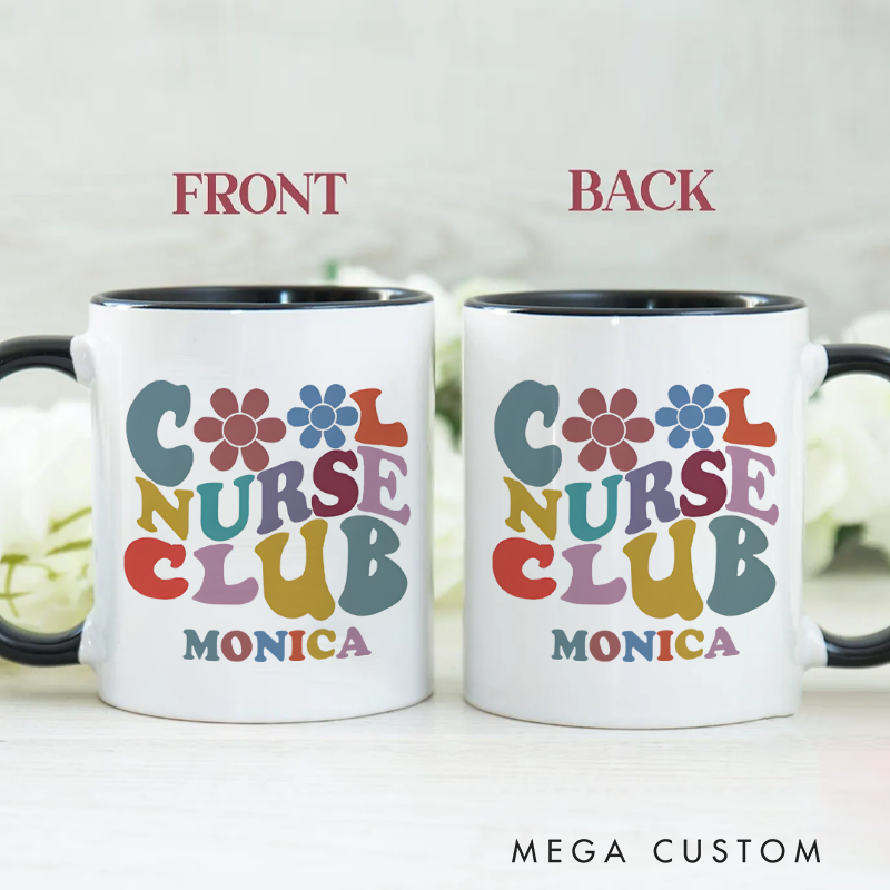 Personalized Nurse Mug Cool Nurse Club Design Coffee Mug Gift