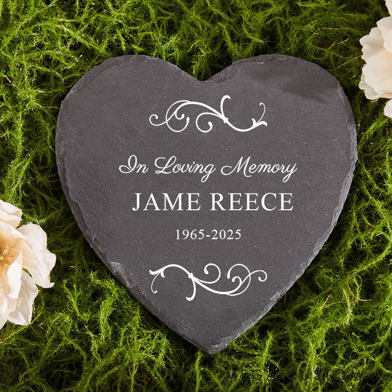 Personalized Memorial Garden Stone for Loss of Loved One in Loving Memory Gift Slate Marker Garden Remembrance Gift Bereavement Gift