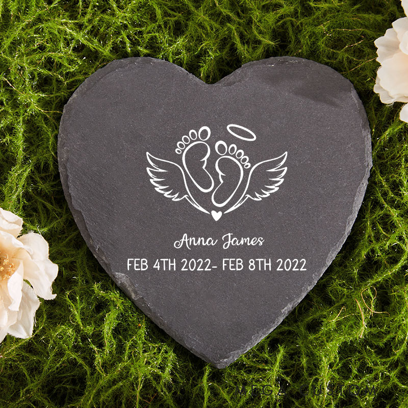 Personalized Baby Memorial Stone for Indoor Outdoor Loss of Infant Angel Baby Memorial Gifts Miscarriage Stone Sympathy Gifts